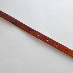 Wood & Faulk Leather Replacement Strap ONLY Brass Ring Long Purse Field Bag 66in